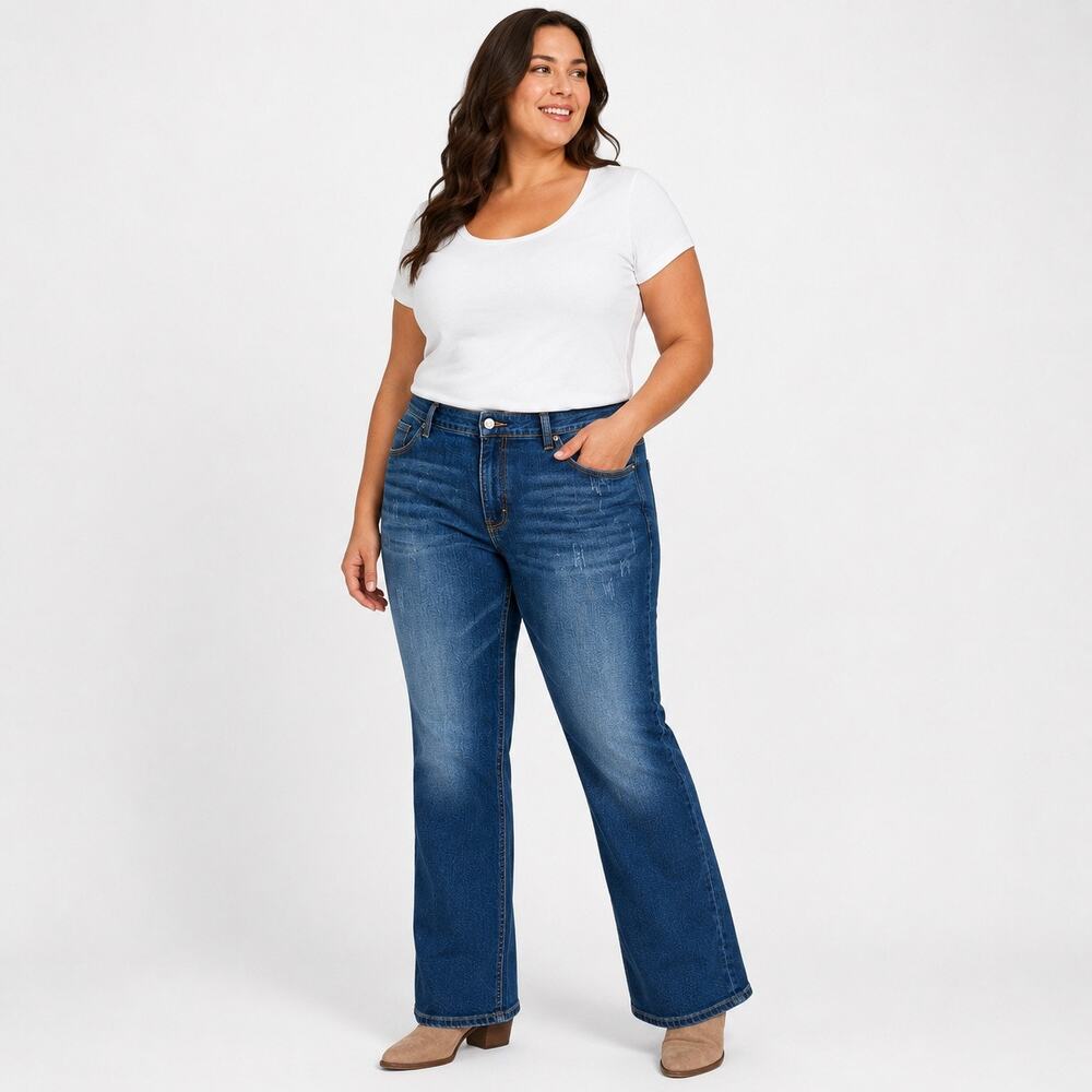 Seven7 Luxe Women’s Jeans Size 20 32L Blue Denim Bootcut Stretch